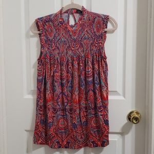 RXB Paisley High Neck Tunic Size Small